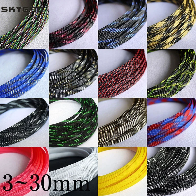 Cable Sleeve Braided - 5M nueva funda trenzada expandible PET