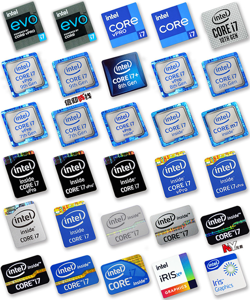 Intel Cpu Core I7 - Etiqueta adhesiva Original Core i7 3