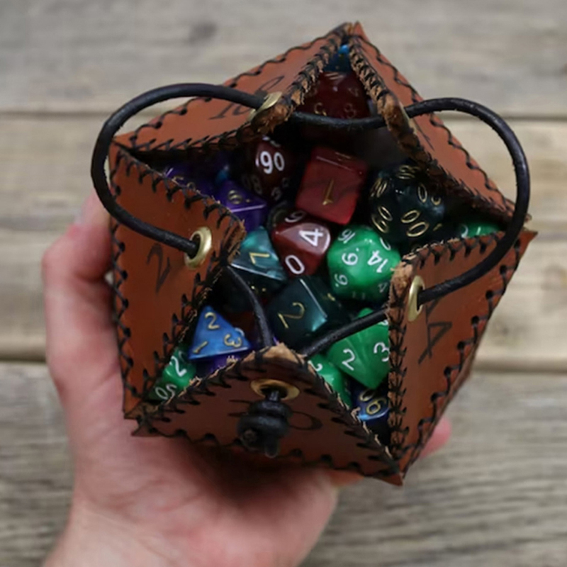 Bolsa de Dados D20 de Cuero, C - Gaming Accessories Gift Ideas reseña y precio