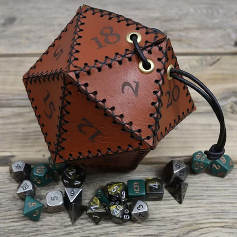 Bolsa de Dados D20 de Cuero, C - Gaming Accessories Gift Ideas reseña y precio