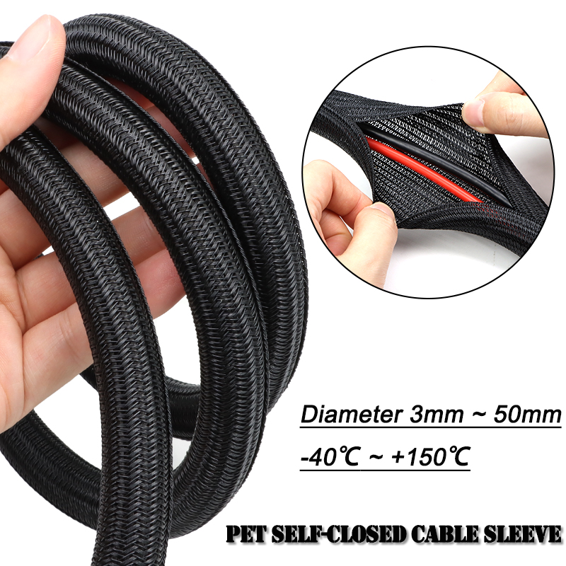 Funda Trenzada de PET Negra de - Cable Sleeve Braided reseña y precio